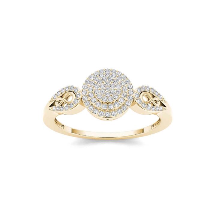 1/5 Ct. T.w. Diamond 10k Yellow Gold Infinity Engagement Ring