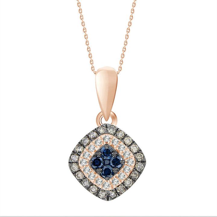 Womens 5/8 Ct. T.w. Genuine White Diamond Pendant Necklace