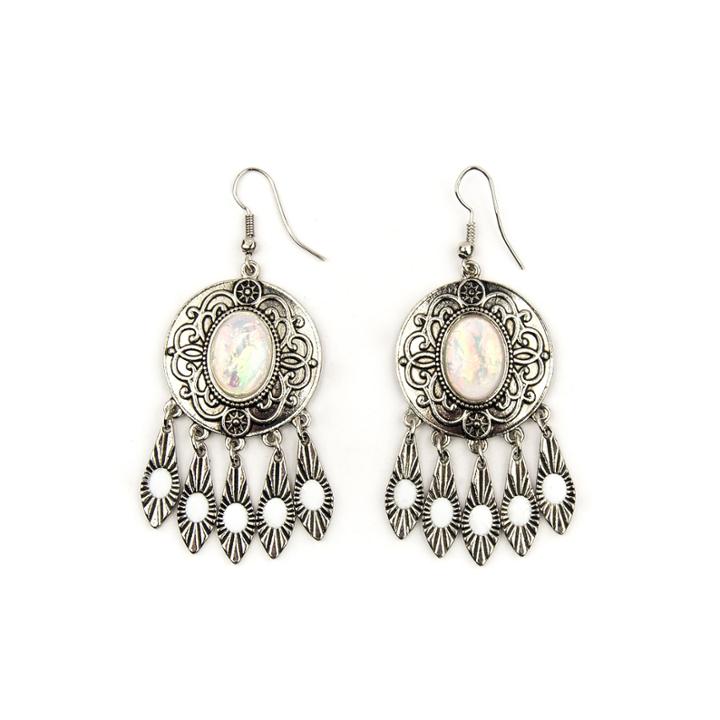 Arizona Textured Drop Cab Earrings