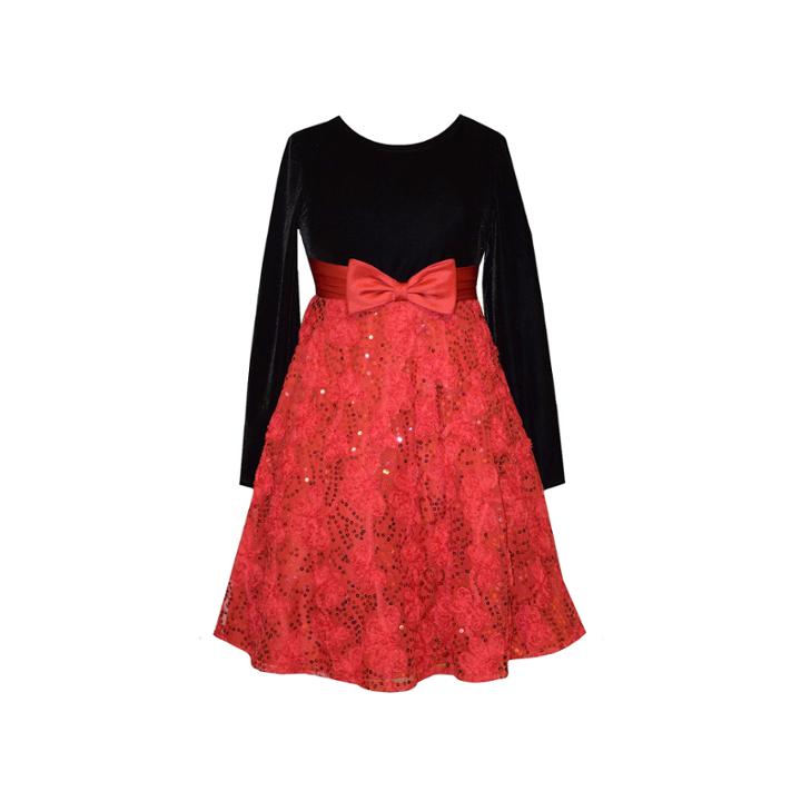 Bonnie Jean Long Sleeve Fit & Flare Dress