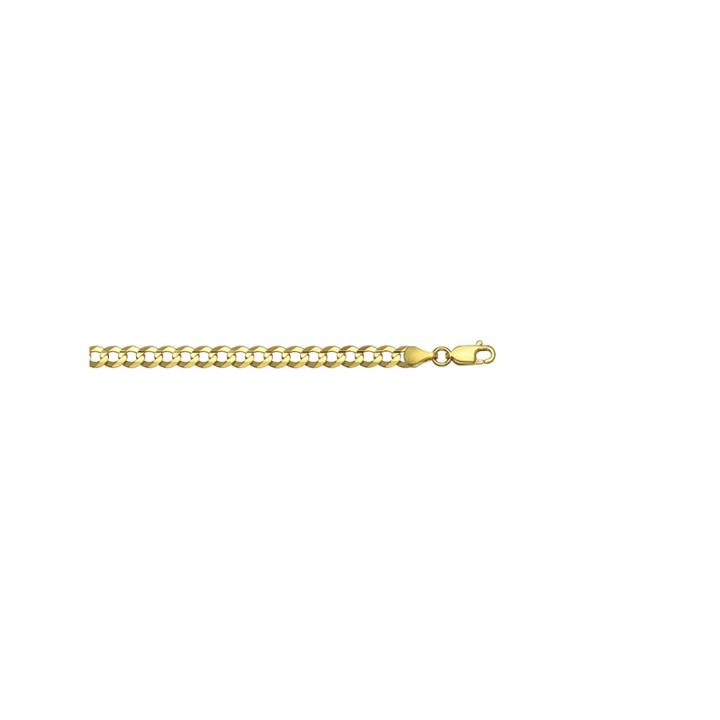 14k Yellow Gold 4.65 Mm Curb Necklace 26