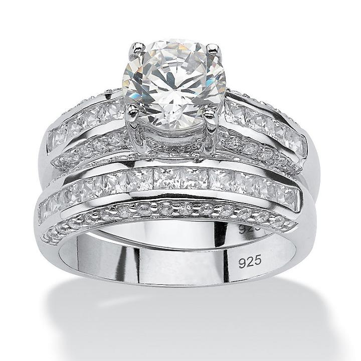 Diamonart Womens 3 1/4 Ct. T.w. Cubic Zirconia White Bridal Set
