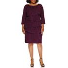 Ronni Nicole 3/4 Sleeve Sheath Dress-plus