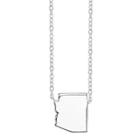 Footnotes Sterling Silver Arizona State Necklace