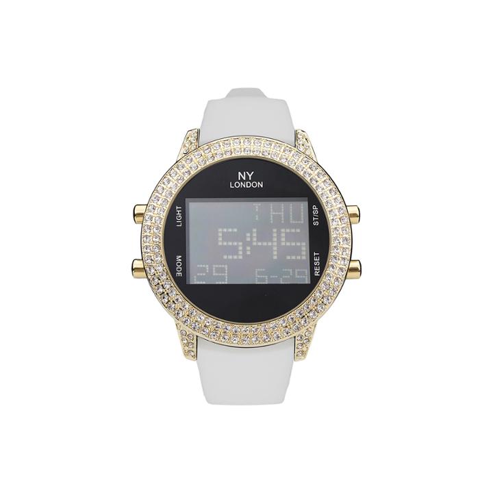 Ny London Mens White Strap Watch-10093