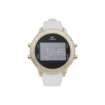 Ny London Mens White Strap Watch-10093