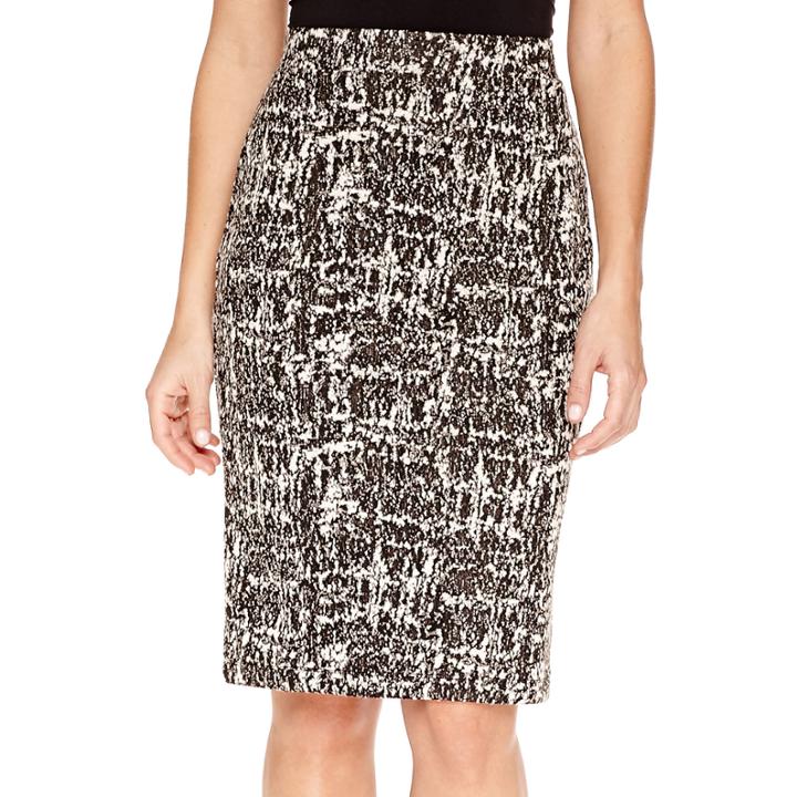 Liz Claiborne Slim Textured Ponte Skirt - Tall