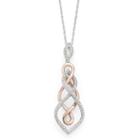 Infinite Promise Womens 1/4 Ct. T.w. White Diamond Sterling Silver Pendant Necklace