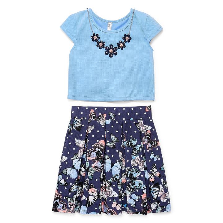 Knit Works Cap Sleevetop And Skirt Set