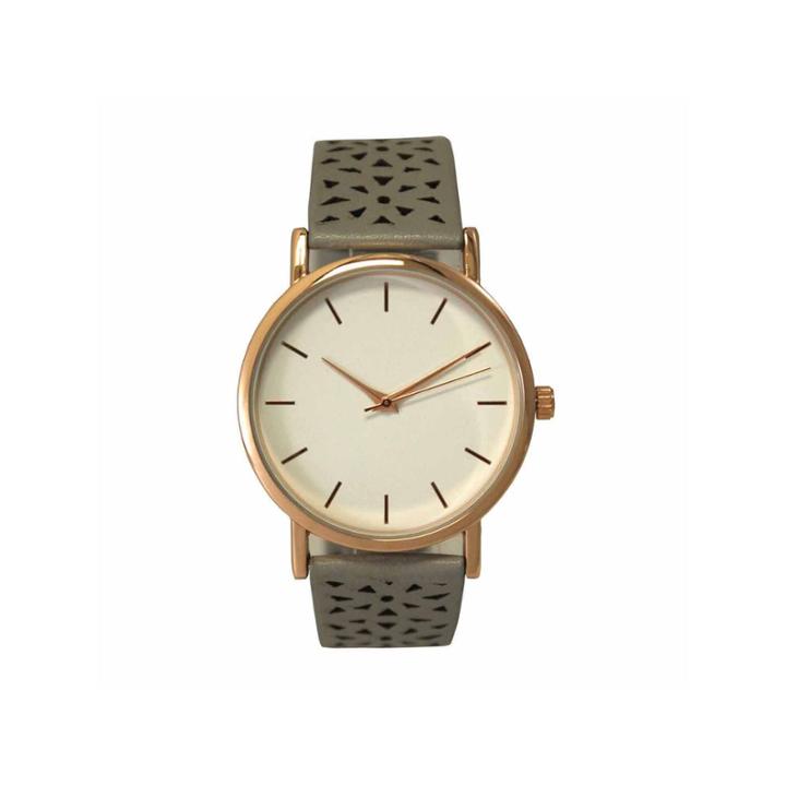 Olivia Pratt Womens Gray Strap Watch-16258grey