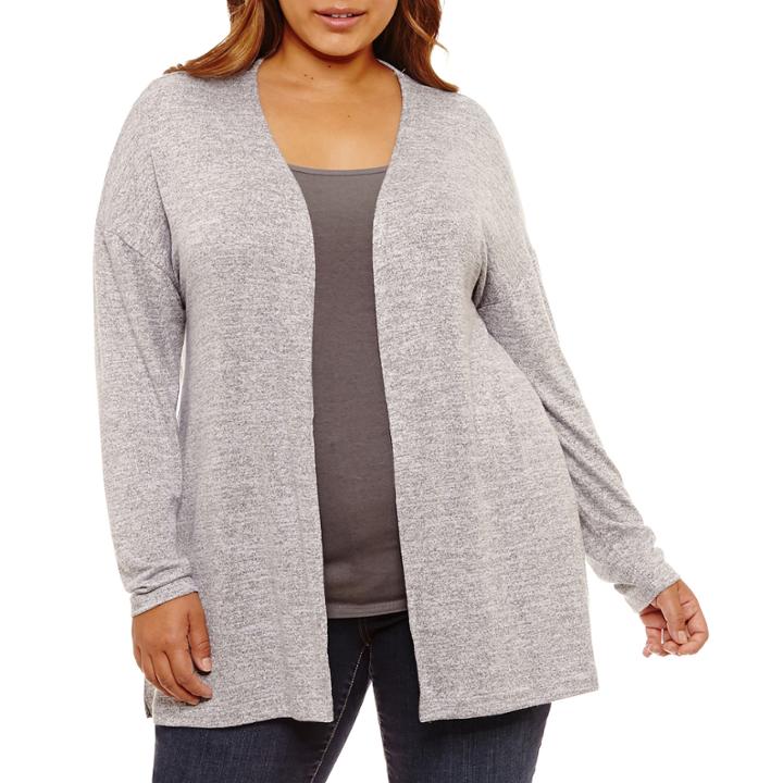 Boutique + Long Sleeve Cardigan-plus
