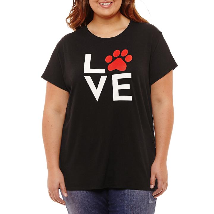 City Streets Love Graphic T-shirt- Juniors Plus