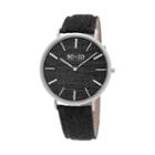 So & Co Ny Unisex Soho Denim Covered Leather Casual Ultra Slim Quartz Watch J154p32