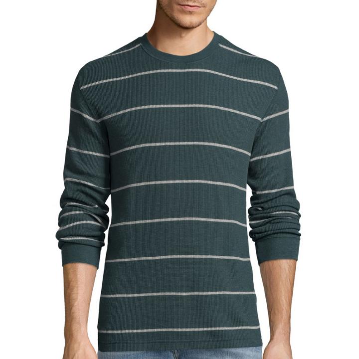 St. John's Bay Long-sleeve Striped Thermal Shirt