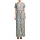 Love Reigns Short Sleeve Pattern Maxi Dress-juniors