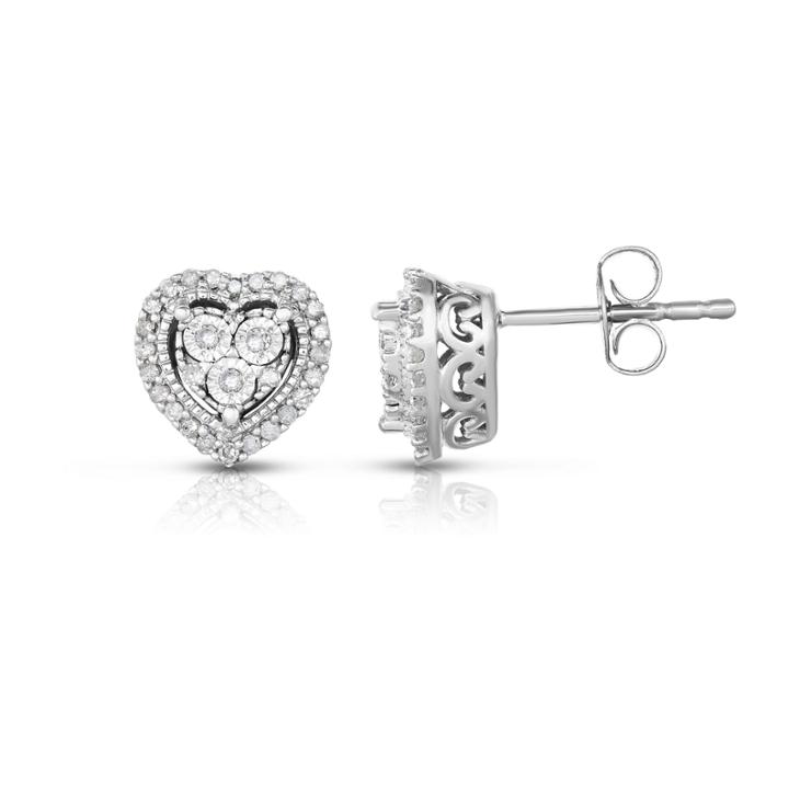 True Miracle 1/4 Ct. T.w. Round White Diamond Sterling Silver Stud Earrings