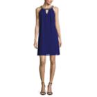 By & By Sleeveless Beaded A-line Dress - Juniors
