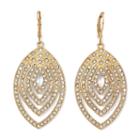 Monet Crystal And Gold-tone Earrings