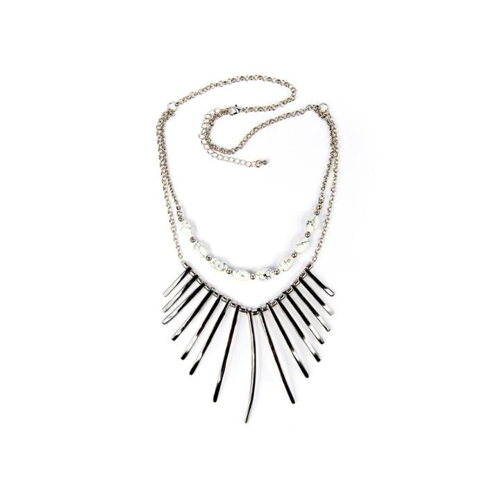 Arizona Silver-tone Bar Necklace