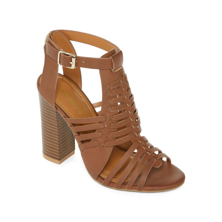 Bamboo Stash Chunky Heel Woven Sandals