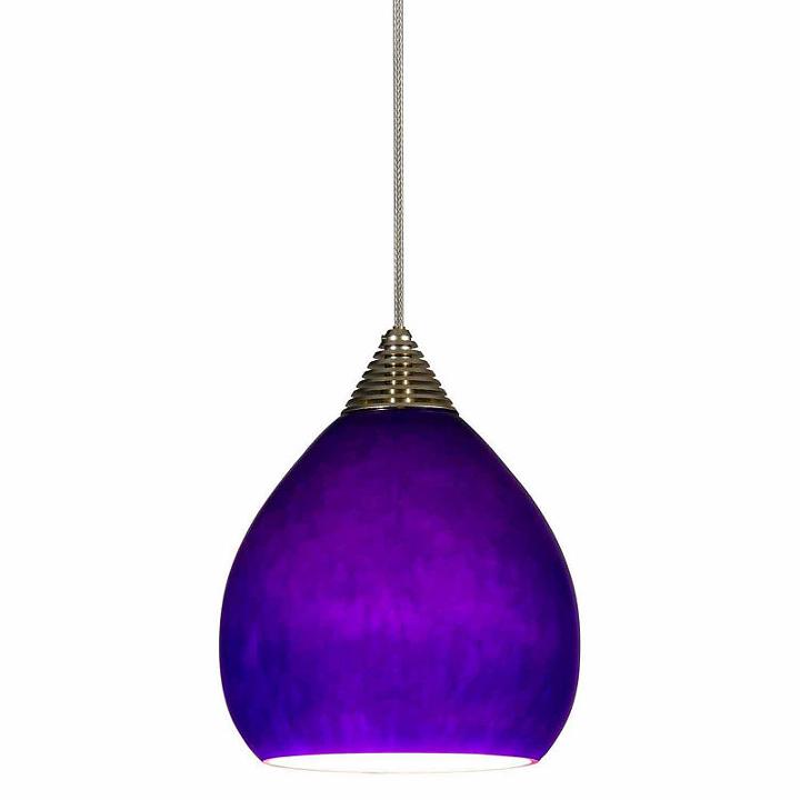 Wooten Heights 4.5 Tall Glass And Metal Led Pendant With Rust Cord