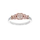 1/6 Ct. T.w. Diamond Two-tone Flower Promise Ring