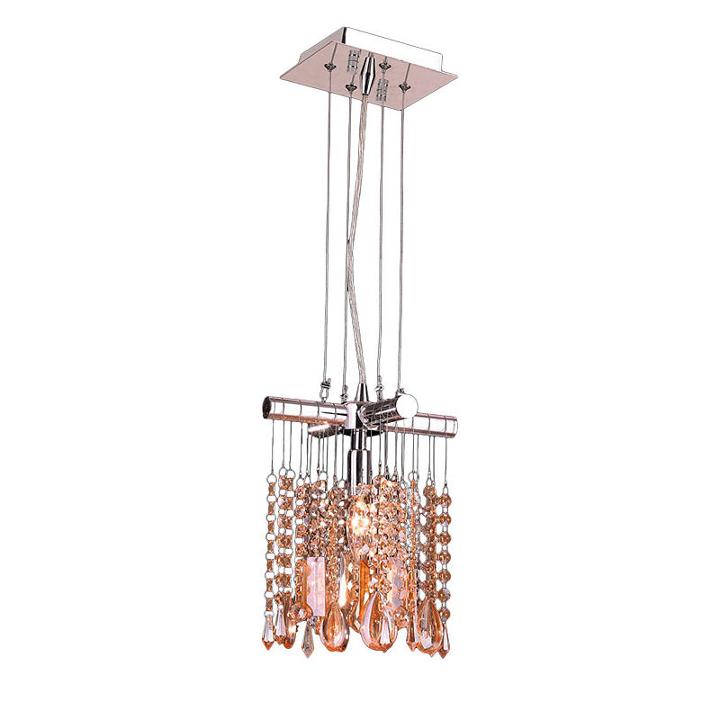 Nadia Collection 1 Light Chrome Finish And Crystalmini Pendant