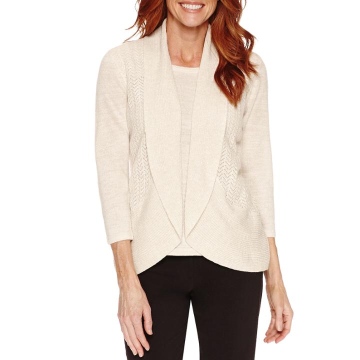 Sag Harbor 3/4 Sleeve Layered Sweaters