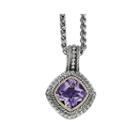 Shey Couture Genuine Amethyst Sterling Silver And 14k Gold Necklace