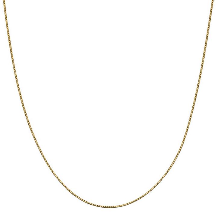 14k Gold Solid Box 16 Inch Chain Necklace