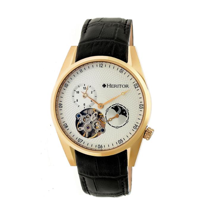 Heritor Alexander Mens Black Strap Watch-herhr4903