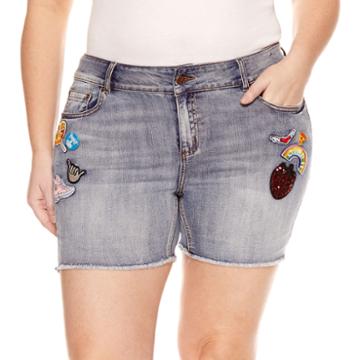 Indigo Rein Denim Shorts-juniors Plus