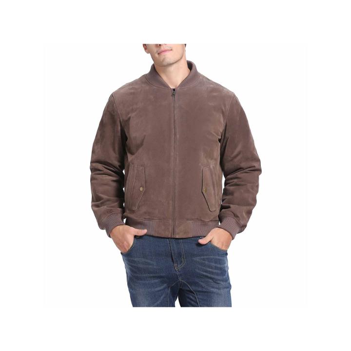 Wallace Suede Bomber Jacket Big