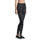 Xersion Printed Leggings With Mesh Insets