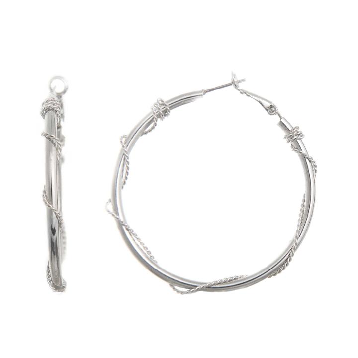 A.n.a Silver-tone Hoop Earrings