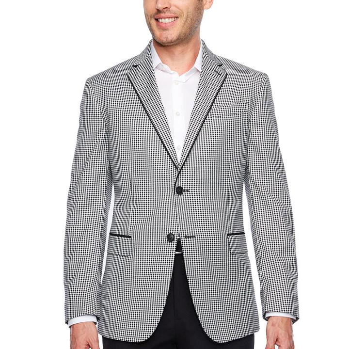 Jf J.ferrar Slim Fit Gingham Sport Coat - Slim