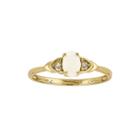 Lab-created Opal Diamond-accent 14k Yellow Gold Ring