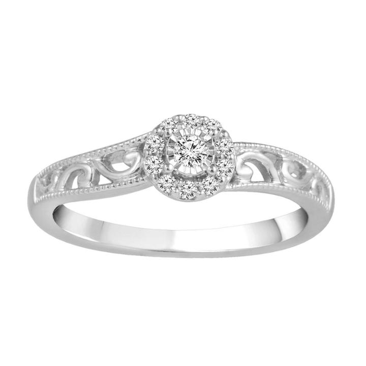 1/8 Ct. T.w. Diamond Sterling Silver Promise Ring