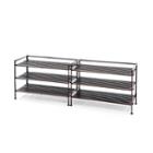 Seville Classics 3-tier Resin Slat Utility Shoe Rack (2-pack)