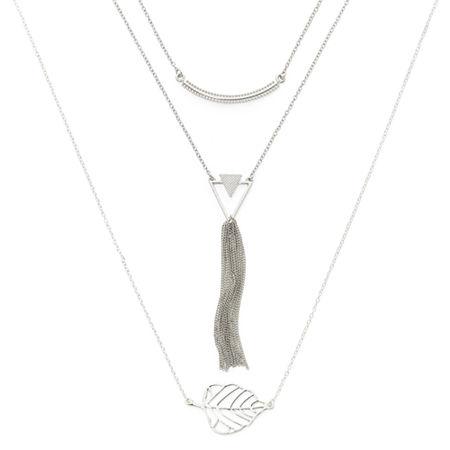 Decree 3-pc. Layered Leaf And Tassel Necklace Set