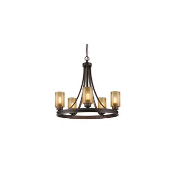 Hidalgo 5-light Chandelier In Sovereign Bronze