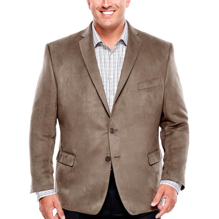 Collection By Michael Strahan Faux Suede Sport Coat-big And Tall