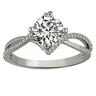 Womens 7/8 Ct. T.w. Round White Diamond Platinum Engagement Ring