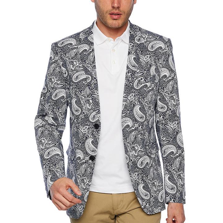 Us Polo Assn. Slim Fit Woven Paisley Sport Coat