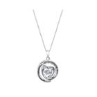 Inspired Moments Cubic Zirconia Sterling Silver Daughter Heart Pendant Necklace