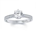 Enchanted By Disney 1 C.t.t.w. Diamond 14k White Gold Disney Princess Tiara Ring