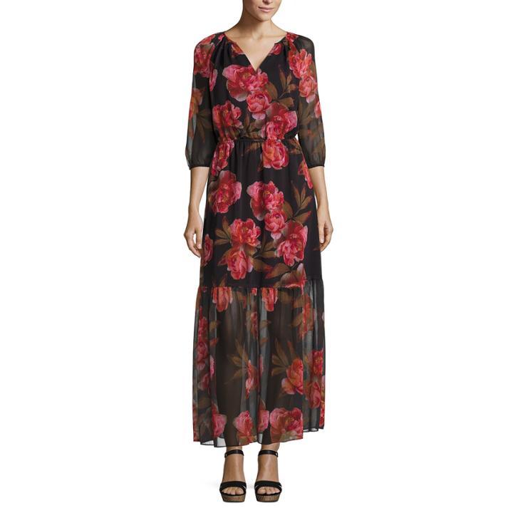 A.n.a Tiered Floral Maxi Dress