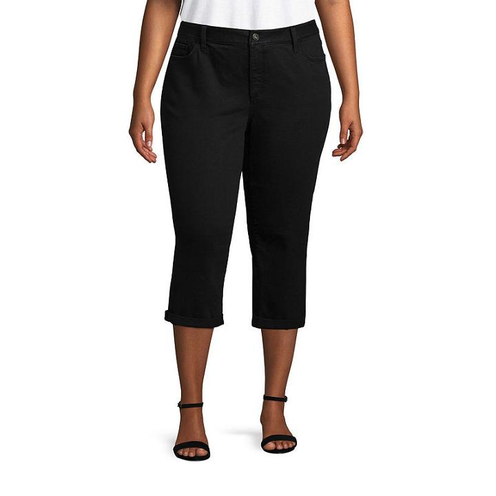 St. John's Bay Rolled Denim Crop - Plus