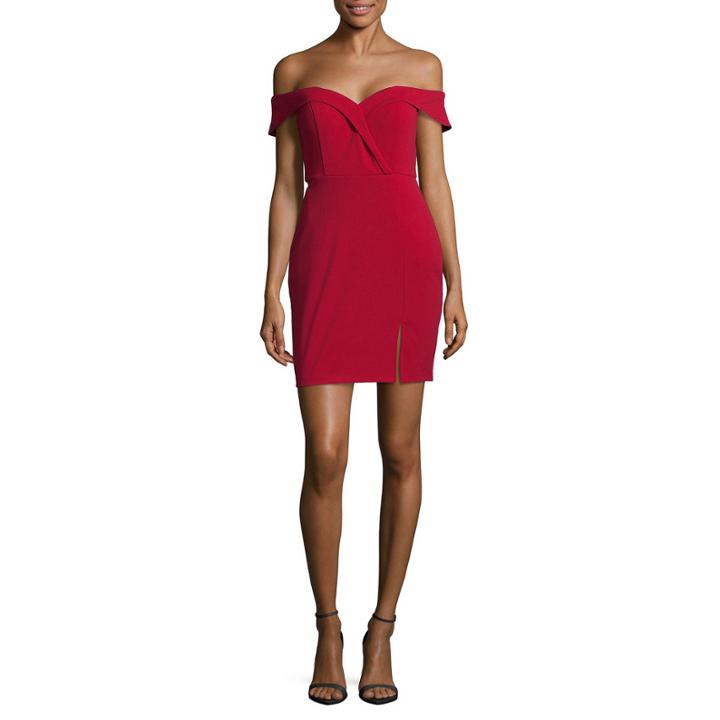 Speechless Short Sleeve Bodycon Dress-juniors