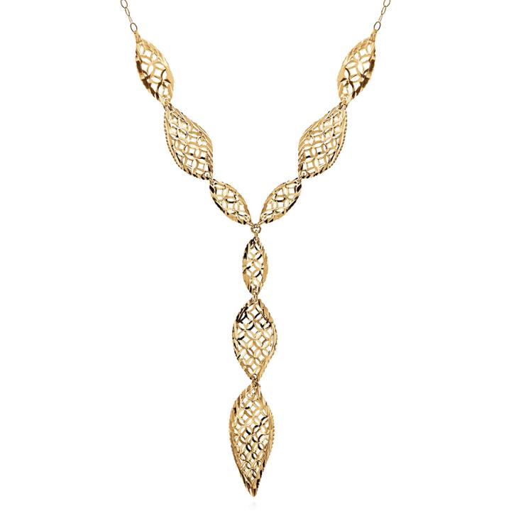 Womens 10k Y Necklace
